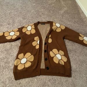 Shein Size L - oversized flower cardigan